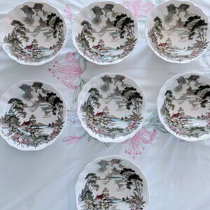 VTG Set of 7 J&G Meakin Olde Avon Dale Soup Cereal Bowls Staffordshire England